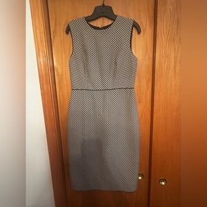 Ann Taylor Black and Cream patterned Dress